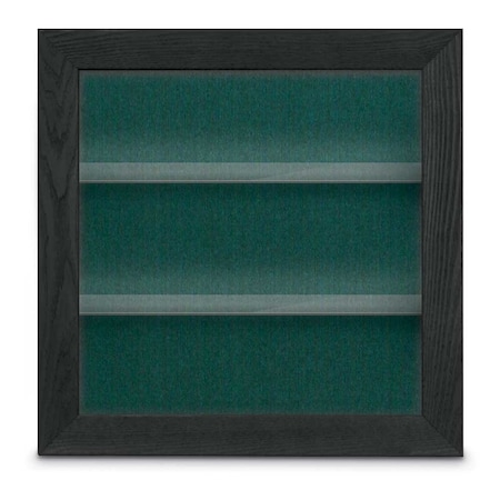 United Visual Products Outdoor Enclosed Combo Board, 42"x32", Black Frame/Black Porc & Cork UVCB4232ODB-BLKPORC-CORK